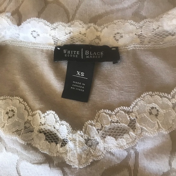 WHBM Cream Rose Lace Tank - Picture 4 of 5